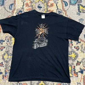 2 wheel terrors motorcycle t-shirt size large